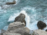 Korsika Bonifacio Felsen im Meer